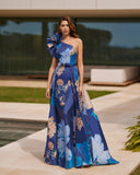 8J2G3-Rosa Clara Marfil Barcelona 8J2G3-Print Flow Blue/Orang Org