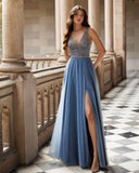 Steel Blue Cocktail Dress