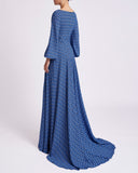 Printed Blue Cocktail Dress
