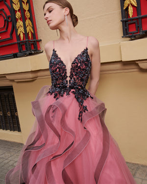 8V129-Rosa Clara Martha Blanc 8V129-Flamingo Print