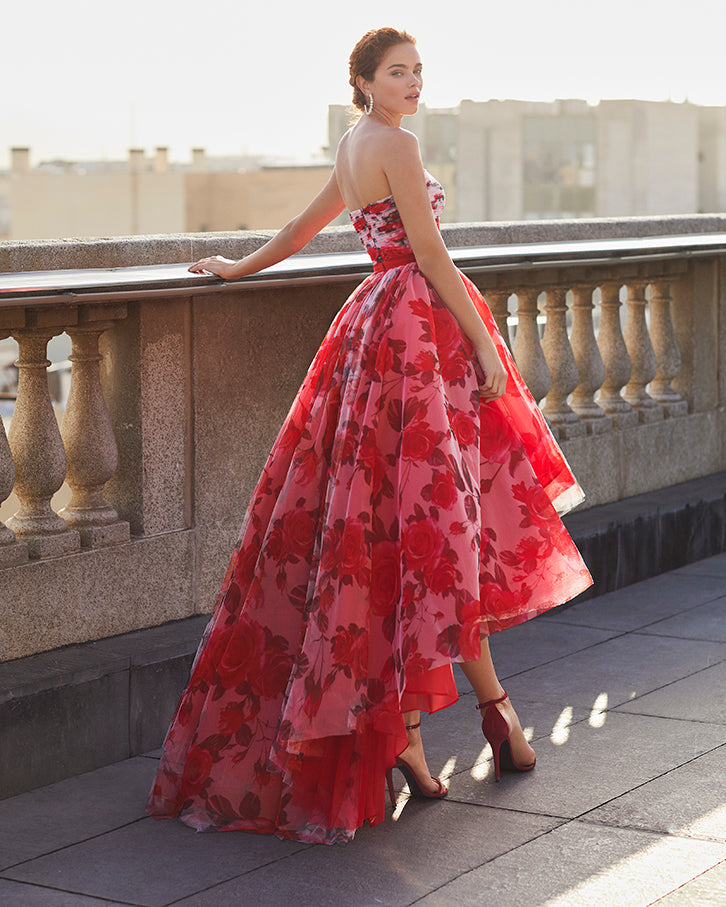 Red-Pink Cocktail Dress